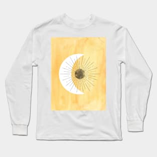 Mustard sun and moon Long Sleeve T-Shirt